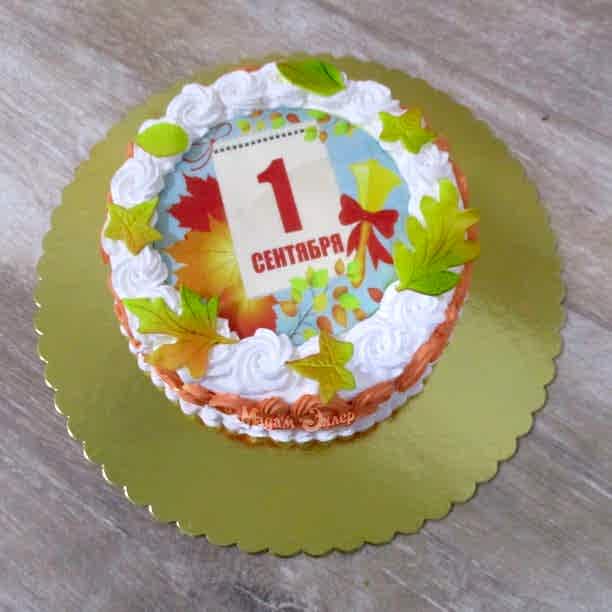 Как украсить торт к 1 сентября?