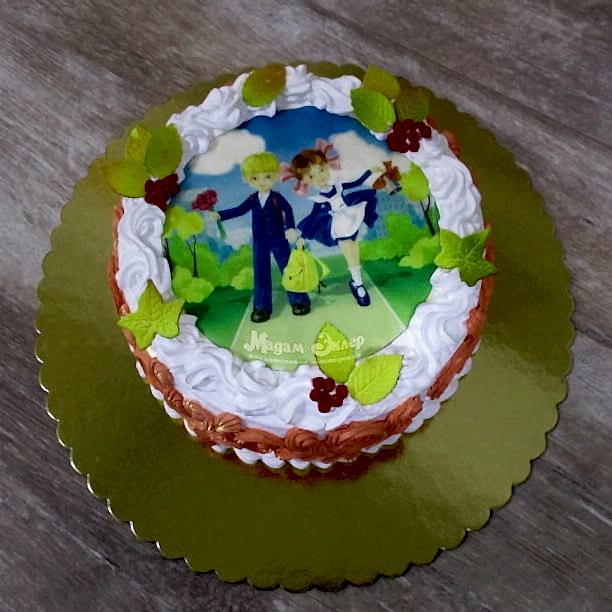 Как украсить торт к 1 сентября?