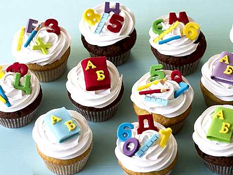 Капкейки на выпускной с буквами